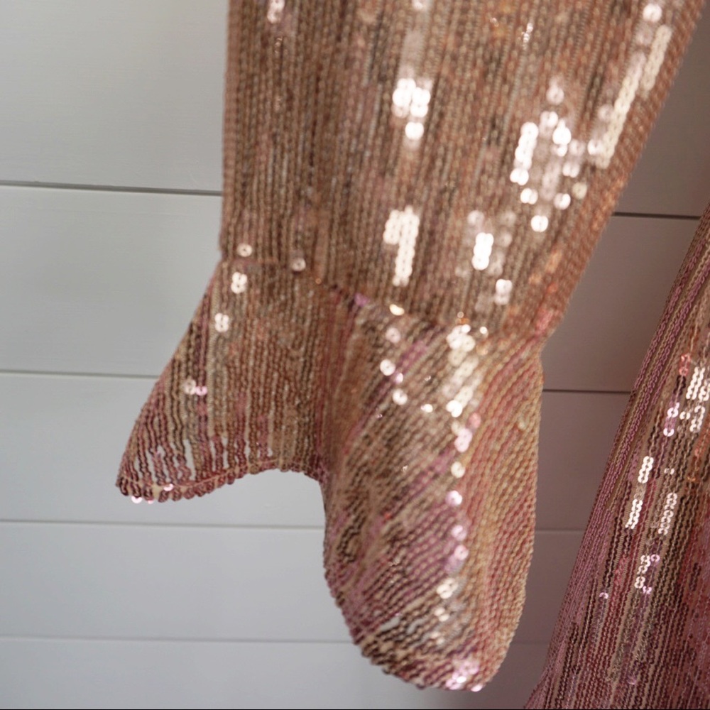 RACHELL PARCELL Pink Bride Ombré Sequin Dress NWT - Picture 7 of 12